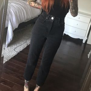 ASOS farleigh high waisted jeans washed black